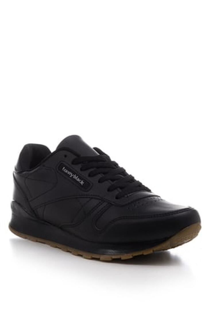 Tonny Black Siyah Cilt Unisex Sneaker V2106-0