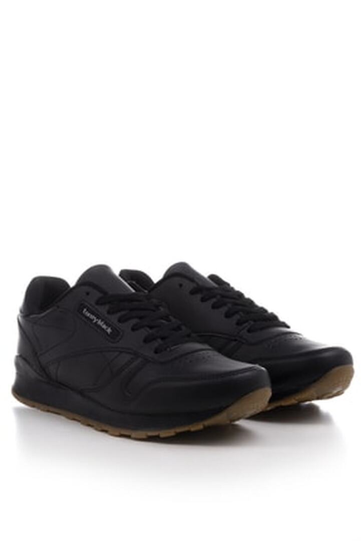 Tonny Black Siyah Cilt Unisex Sneaker V2106-0